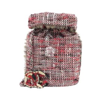 Chanel Pre-owned Vintage Tweed Fur Schoudertas - Dames - Vintage Rugzakken - Veelkleurig - ONE Size - Tweed - Vintage
