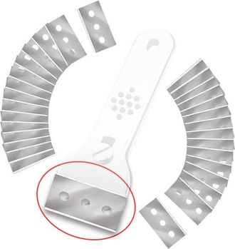No Brand Paquete De 30 Cuchillas De Repuesto Para Raspadores De Vitrocer&aacute;mica - Raspador De Vitrocer&aacute;mica - Raspador De Metal - Raspador De Vidrio - Vitrocer&aacute;m