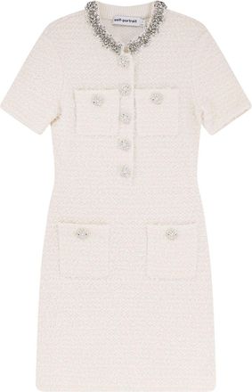 Self Portrait Dress With Jewel Buttons-Donna