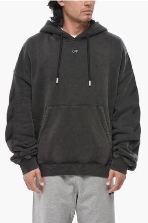 Off-white FOR EVER Brushed Cotton Hoodie S.MATTHEW size Xxl