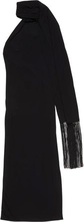 Acne Studios draped fringe dress - Black