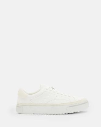 AllSaints Upper: 70% Cow Leather, 30% Cow Suede Trish Suede Platform Trainers, Size: UK 8/US 11/EU 41