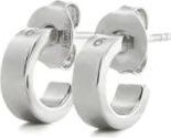 Maison Margiela Numerieke Minimal Signature Hoop Oorbellen - Heren - Oorbellen - Grijs - ONE Size - Accessoires