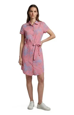 Lords of Harlech Paisley Explosion Womens Shirt Dress in Paisley Explosion Coral at Nordstrom, Size Xx-Large