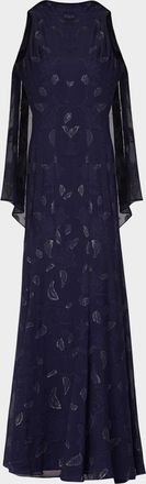 Shoshanna Quinn Metallic Lurex Maxi Dress