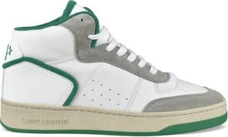 Saint Laurent Sl/80 High-top Sneakers - Heren - Sneakers - Wit - 40 EU - Katoen - Schoenen