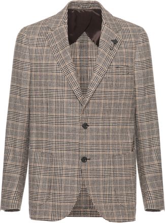 Lardini Beige Wool Jacket with Iconic Lapel