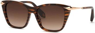 Roberto Cavalli Src 150 04Ah Zonnebril - Dames - Zonnebrillen - Bruin - 55 MM - Accessoires