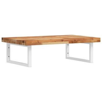 vidaXL Estante De Lavabo De Pared Acero Y Madera Maciza De Acacia Vidaxl