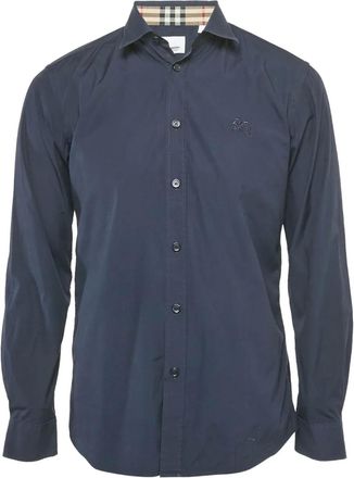 Burberry Nova Check katoenen overhemd - Blauw
