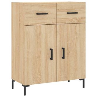 Berkfield Home Sideboard Sonoma Oak 69.5x34x90 cm Engineered Wood in Light Tan
