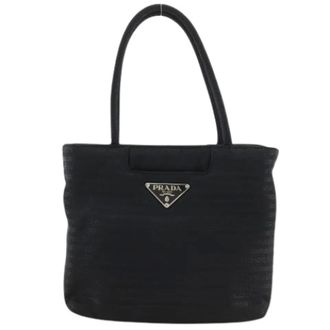 Prada Pre-owned Handbags, female, Black, Size: ONE SIZE Pre-owned Nylon Handbag
