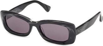 Max Mara Mm 0197 63A Zonnebrillen - Dames - Zonnebrillen - Zwart - 53 MM - Accessoires