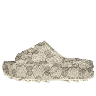Gucci (WMNS) Gucci slide sandal with Interlocking G Beige 725539-JAAC6-9742