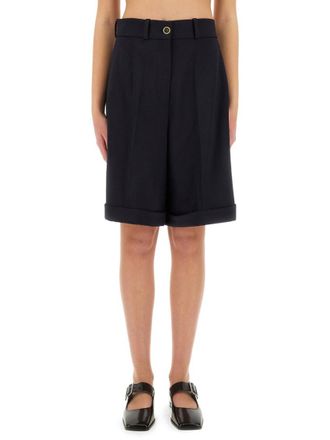 Patou Black Solid Shorts