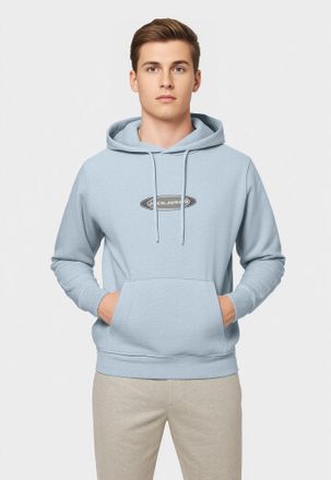 Jack & Jones Hoodie JACK & JONES JCOPACER LOGO PRINT SWEAT HOOD, Herren, Gr. M, blau (subdued blau), Sweatware, Obermaterial: 70% Baumwolle, 30% Polyester, bedruck