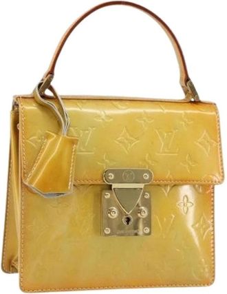 Louis Vuitton Pre-owned Mini Bag - Dames - Vintage Mini Tas - Geel - ONE Size - Leer - Vintage
