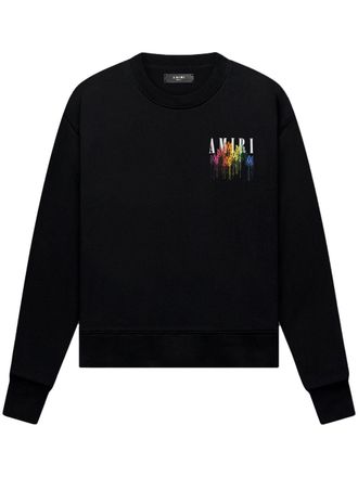 Amiri Drip logo-print sweatshirt - men - Supima Cotton - XXXL - Black