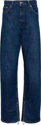 Off-white Arr Tab Zip Det Skate wide-leg jeans - men - Cotton - 31 - Blue