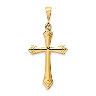 Diamond2Deal 14k Gold Passion Cross Pendant