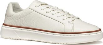 Geox Witte Sneakers - Heren - Sneakers - Wit - 42 EU - Leer - Schoenen