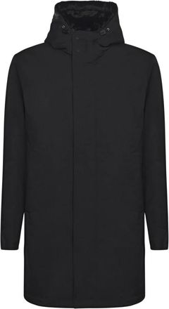 Herno Keystone Gewatteerde Parka met Capuchon - Heren - Parka Jassen - Zwart - L - Leer - Jassen