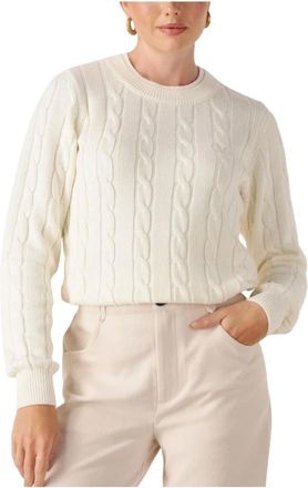 Copenhagen Muse Cmkotom Pullover - Dames - Ronde hals truien - Wit - XL - Katoen - Truien & Vesten