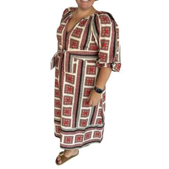 The Great. Pampas Dress In Red