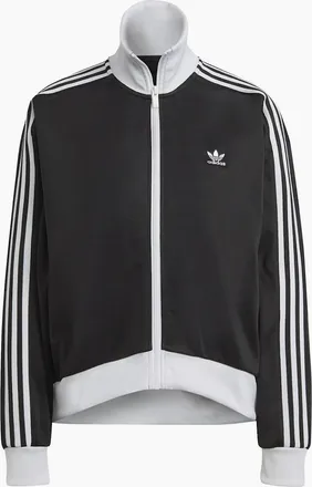 adidas Originals Adidas Originals Womens Track High Neck Ribbed Cuff Jacket - Black - Size: 14