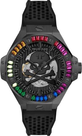 Philipp Plein Plein $keleton Royal Rainbow - Heren - Horloges - Zwart - ONE Size - Accessoires