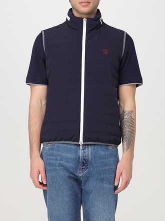 Brunello Cucinelli Piumino a gilet in nylon membranato Brunello Cucinelli