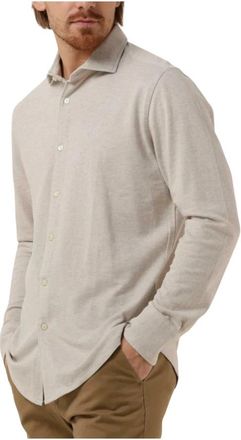 Dstrezzed Heren Overhemden Shirt Melange Pique - Heren - Casual Overhemden - Wit - 2XL - Overhemden