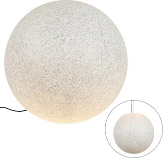 QAZQA Qazqa Moderno L&aacute;mpara De Exterior Moderna Gris 77 Cm Ip65 - Nura Pl&aacute;stico Esfera Adecuado Para Led Max. 1 X 23 Watt