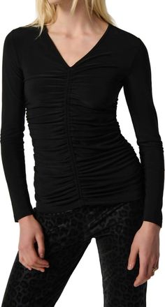 Joseph Ribkoff Silky Knit Fitted Long Sleeve Top In Black