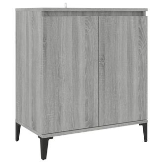 vidaXL Vidaxl - Aparador De Madera Contrachapada Gris Sonoma 60x35x70 Cm