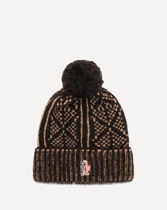 Moncler Cappello Beanie con pon pon in misto lana e alpaca Man UNI