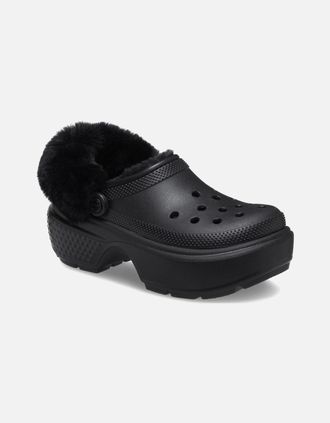 Crocs Womens Stomp Lined Womens Clogs - Black - Size: 6