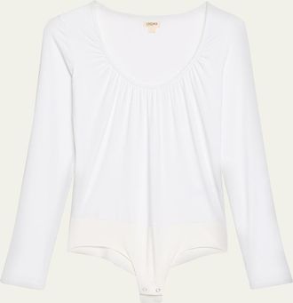 L'agence Cassandra Ruched Bodysuit
