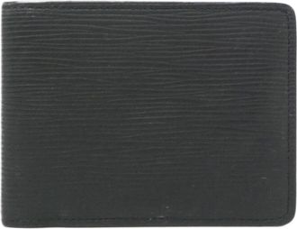 Louis Vuitton Black Leather Bill Wallet (Bi-Fold) (Pre-Owned)