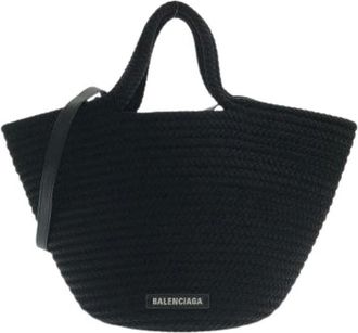 Balenciaga Pre-owned Bucket Bags, female, Black, Size: ONE SIZE Pre-owned Ibiza Nylon Tote Bag