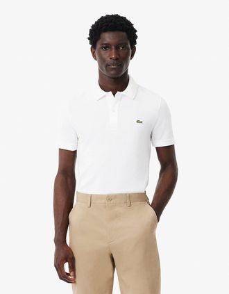 Lacoste Mens Lacoste Mens Original L.12.12 Slim Fit Petit Piqu&eacute; Cotton Polo Shirt - White 001 - Size: 40