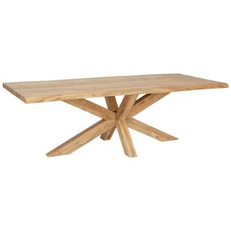 Wanderlust Deco Mesa de comedor de madera de acacia, color natural 240x100x77h cm