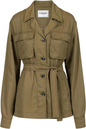 Iceberg Flowing Technical Jacket - Dames - Zomerjassen - Groen - XS - Jassen