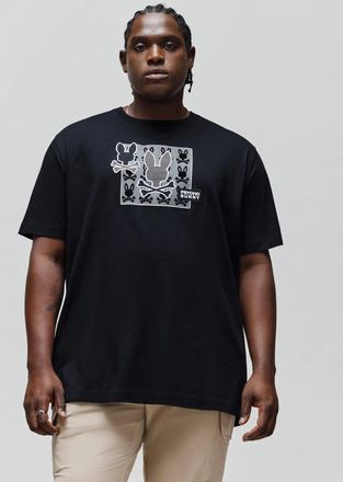Psycho Bunny Big And Tall Varen Graphic Tee 001 BLACK / 1XLT