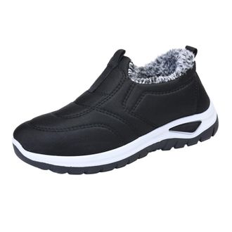 Generic Ankle Boots for Men UK, Snow Boot Fleece Lined Winter Boots Lightweight Warm Boot Slip On Winter Trainers Non-Slip Soles Sneakers Casual Shoes Comfort