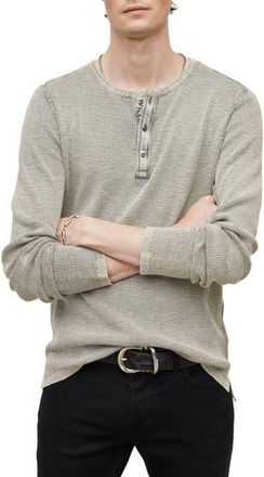 John Varvatos Memphis Waffle Long Sleeve Henley in Grey Hthr at Nordstrom Rack, Size Xx-Large
