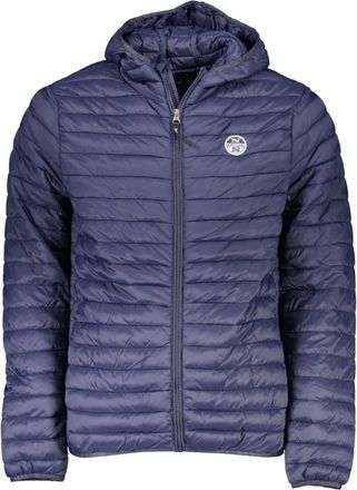 North Sails Blauwe Hoodie met Zakken en Logo - Heren - Winterjassen - Blauw - XL - Jassen