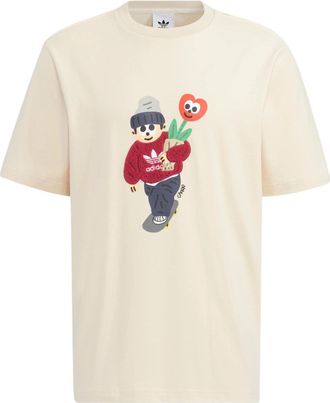adidas Originals x Charr Morita Crossover Valentines Day Tee Cream White HR3474
