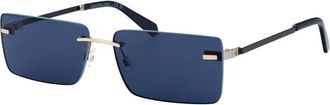 Calvin Klein Jeans Stijlvolle zonnebril Ckj 25206S - Heren - Zonnebrillen - Grijs - 61 MM - Accessoires