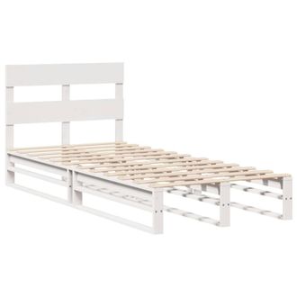 Berkfield Home Modern Bed Frame without Mattress White 90x190 cm Single Solid Wo